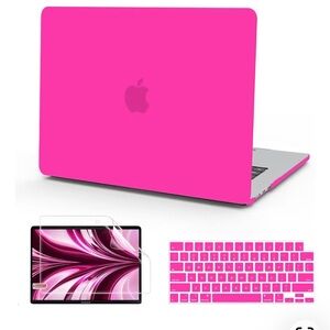 Apple Vibrant Pink Tablet Skin and Keyboard Cover